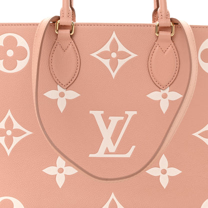 Louis Vuitton Empreinte Monogram Giant Onthego MM Rose Trianon Creme 7 of 11
