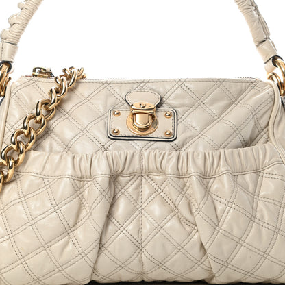 Marc Jacobs Calfskin Quilted Julianne Shoulder Bag Milk 8 of 14