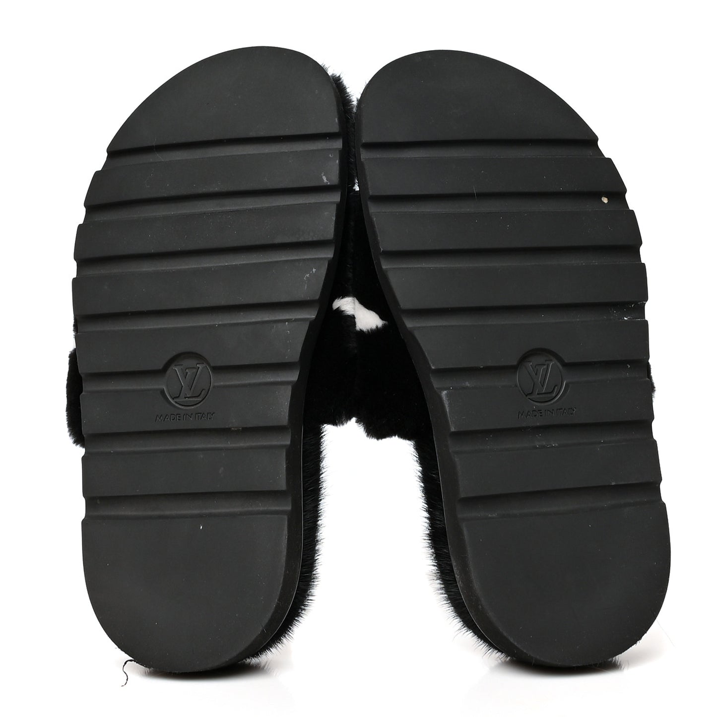 Shearling Monogram Giant Paseo Flat Comfort Mule 39 Black