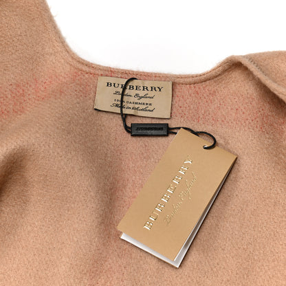Burberry Cashmere Giant Check Collette Cape Scarf Camel 2 of 3