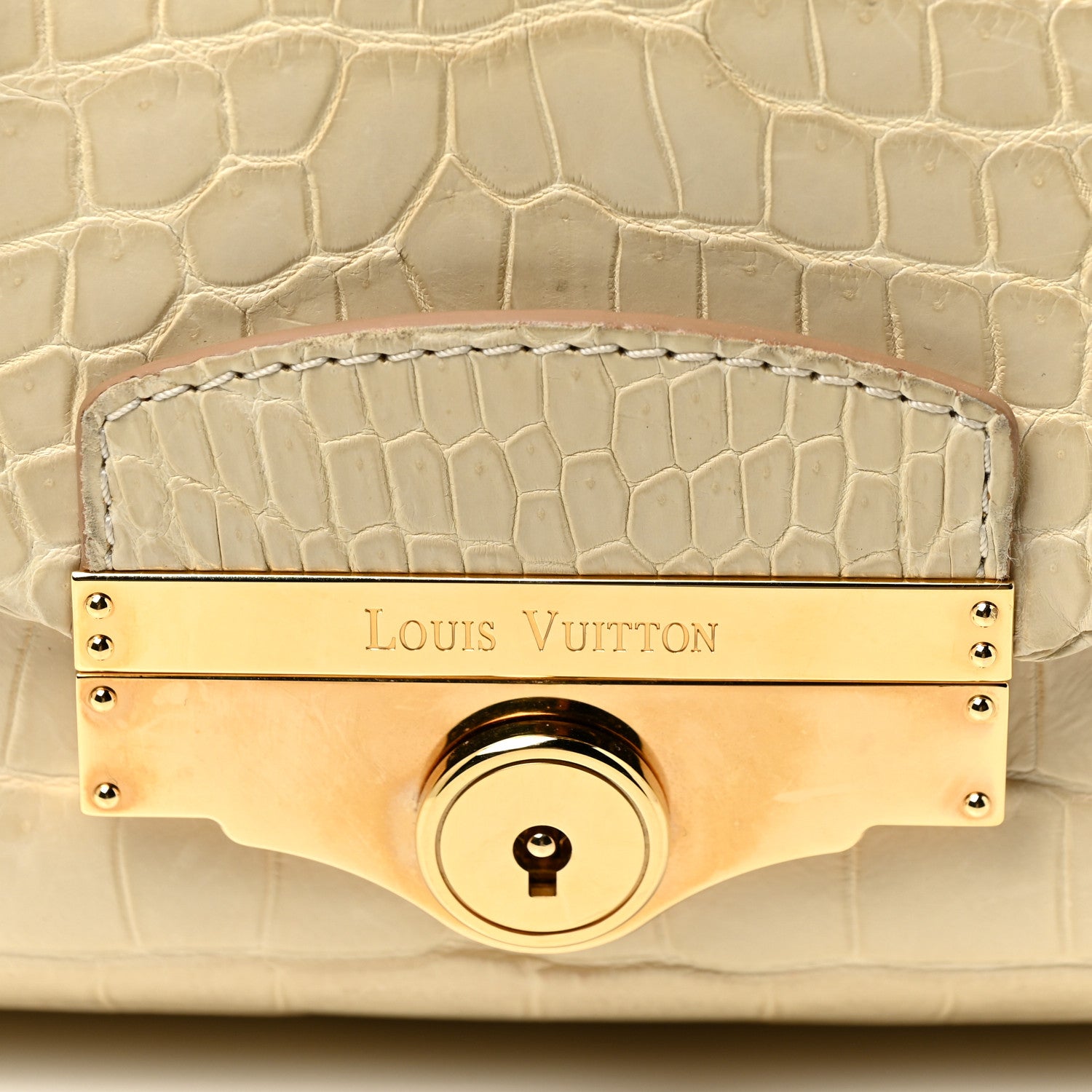 Louis Vuitton Crocodile Sac Louis Beige 17 of 21