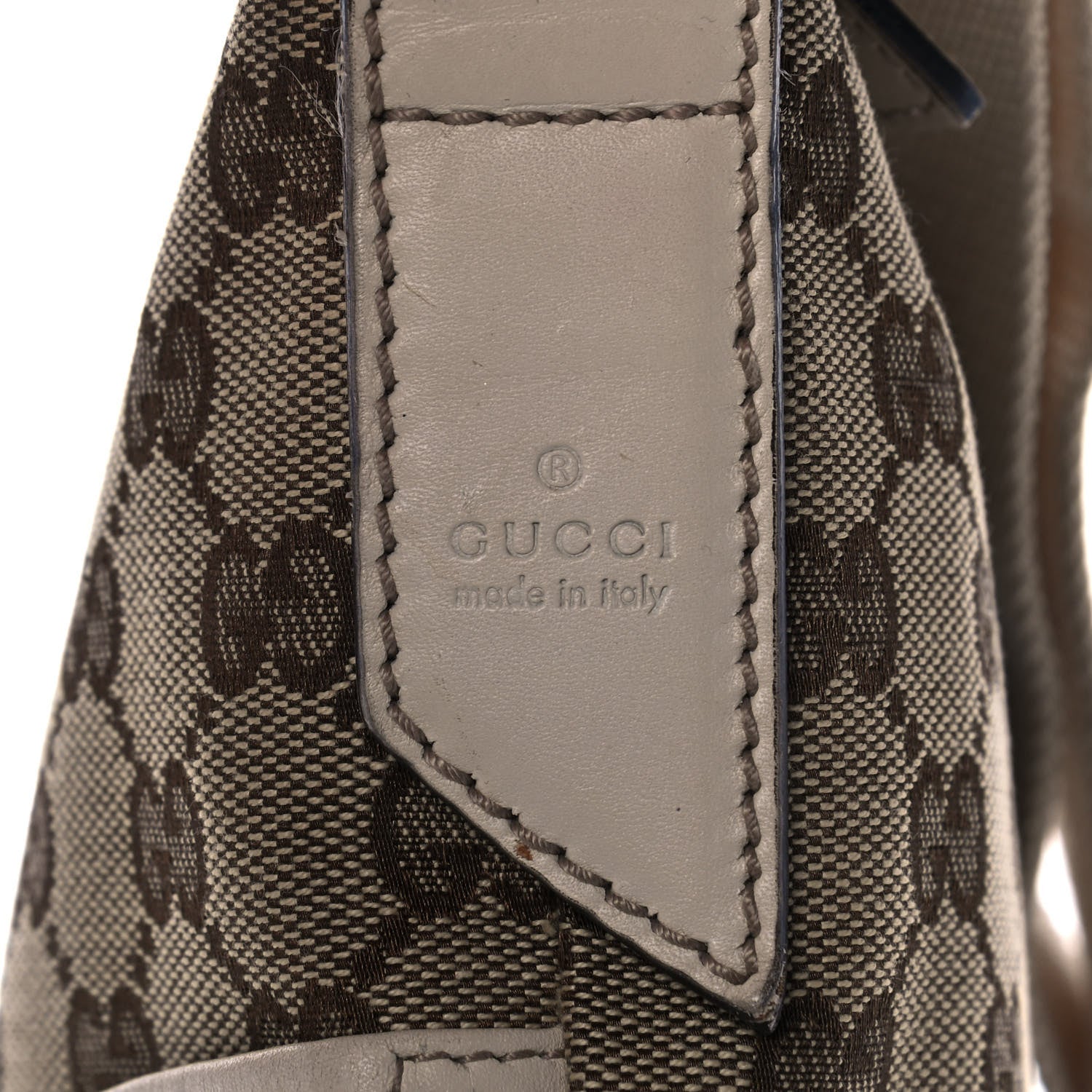 Gucci Monogram Calfskin Perforated Medium Flat Messenger Bag Off White 11 of 14