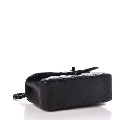 Chanel Crumpled Calfskin Quilted Mini Rectangular Flap So Black 4 of 8
