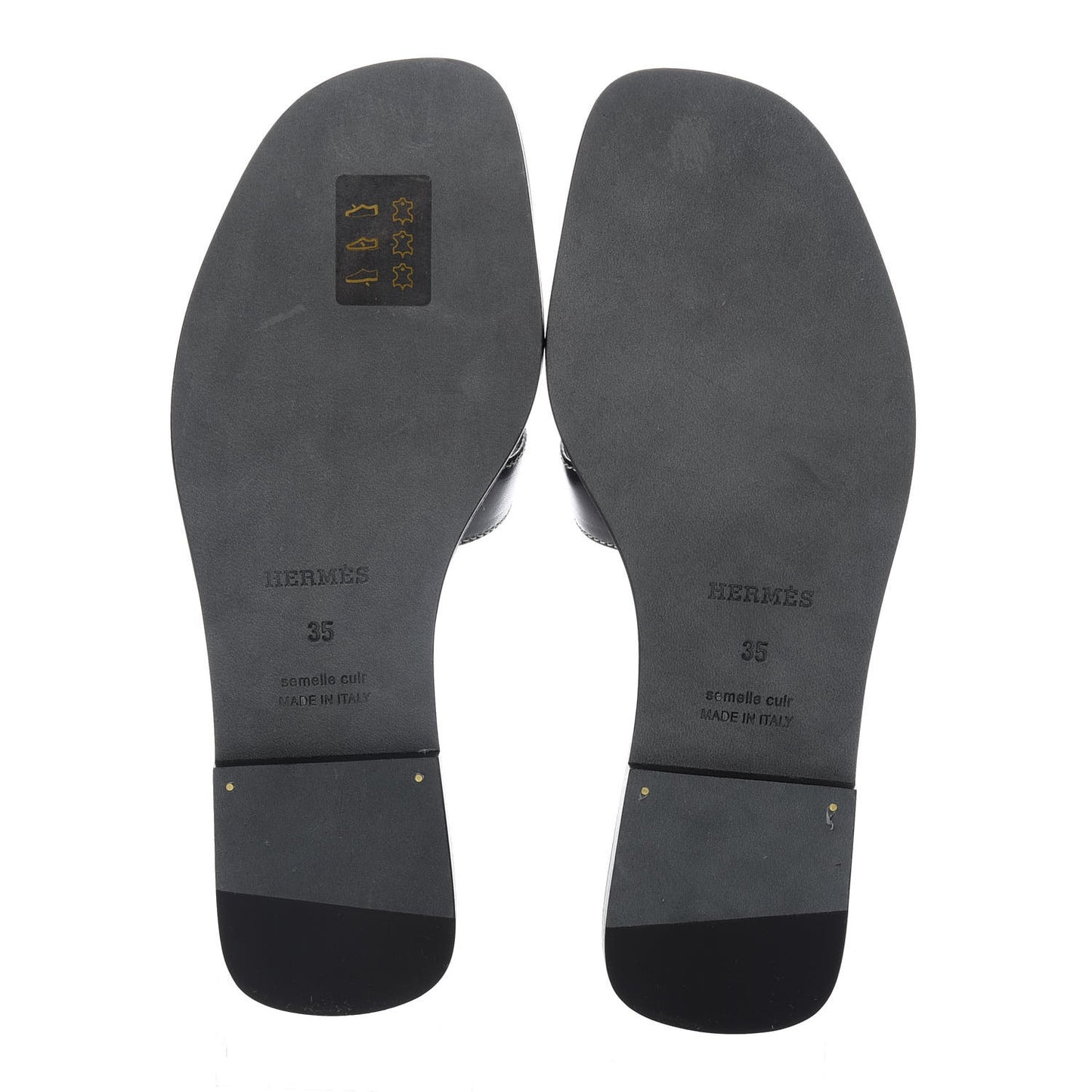 Box Calfskin Oran Sandals 35 Black