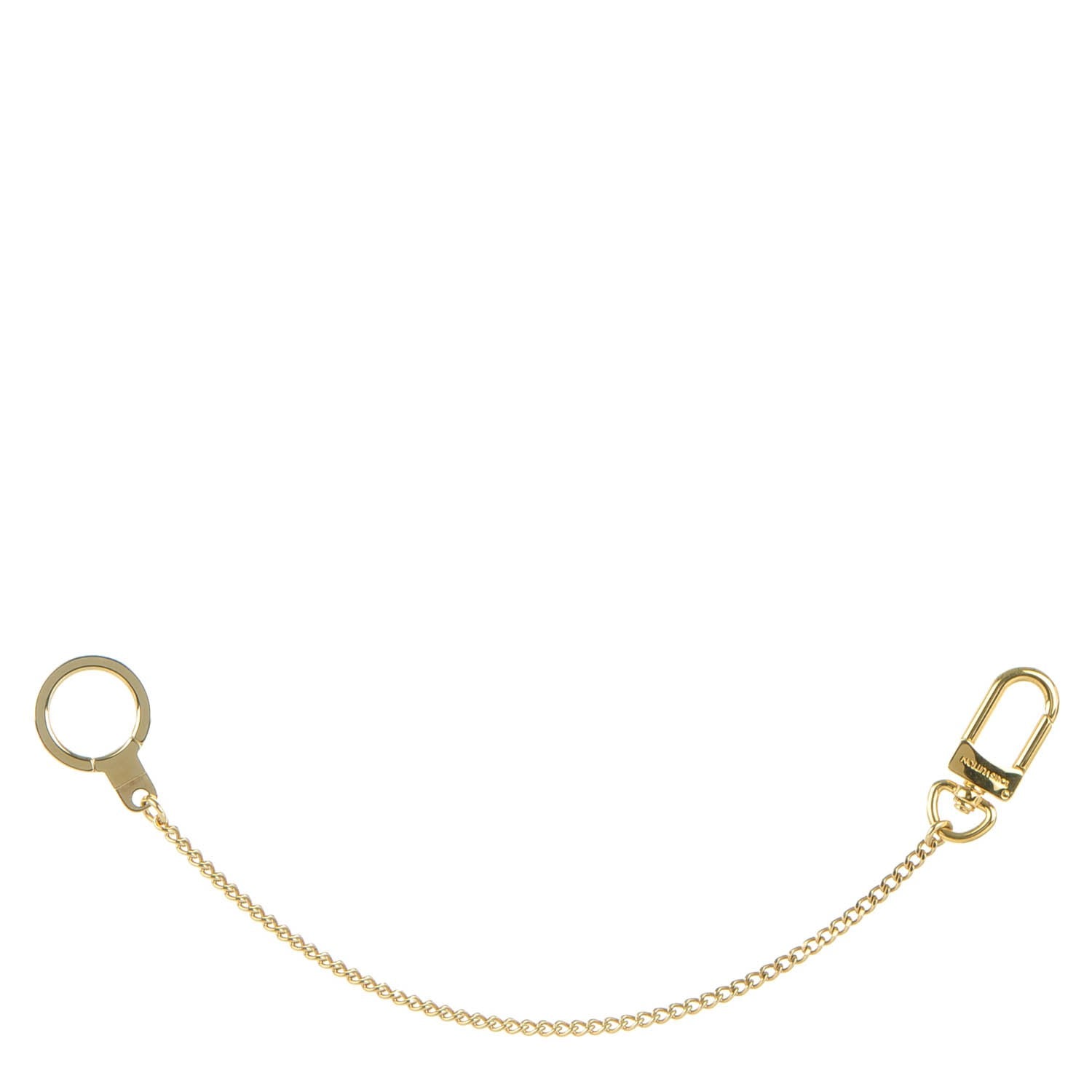 Louis Vuitton Metal Pochette Extender Key Ring Chain Gold 1 of 5