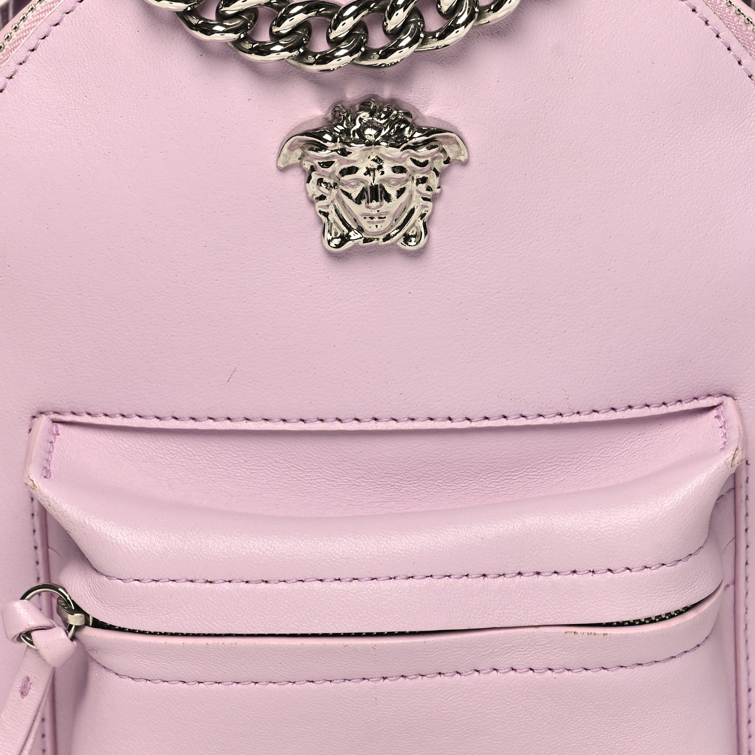 Versace Calfskin Palazzo Medusa Backpack Light Pink 7 of 11