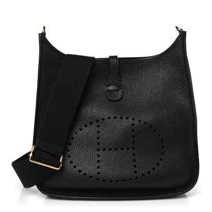 Hermes Taurillon Clemence Evelyne III PM Black 1 of 9