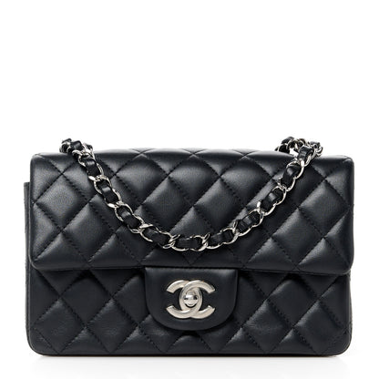 Chanel Lambskin Quilted Mini Rectangular Flap Black 1 of 12