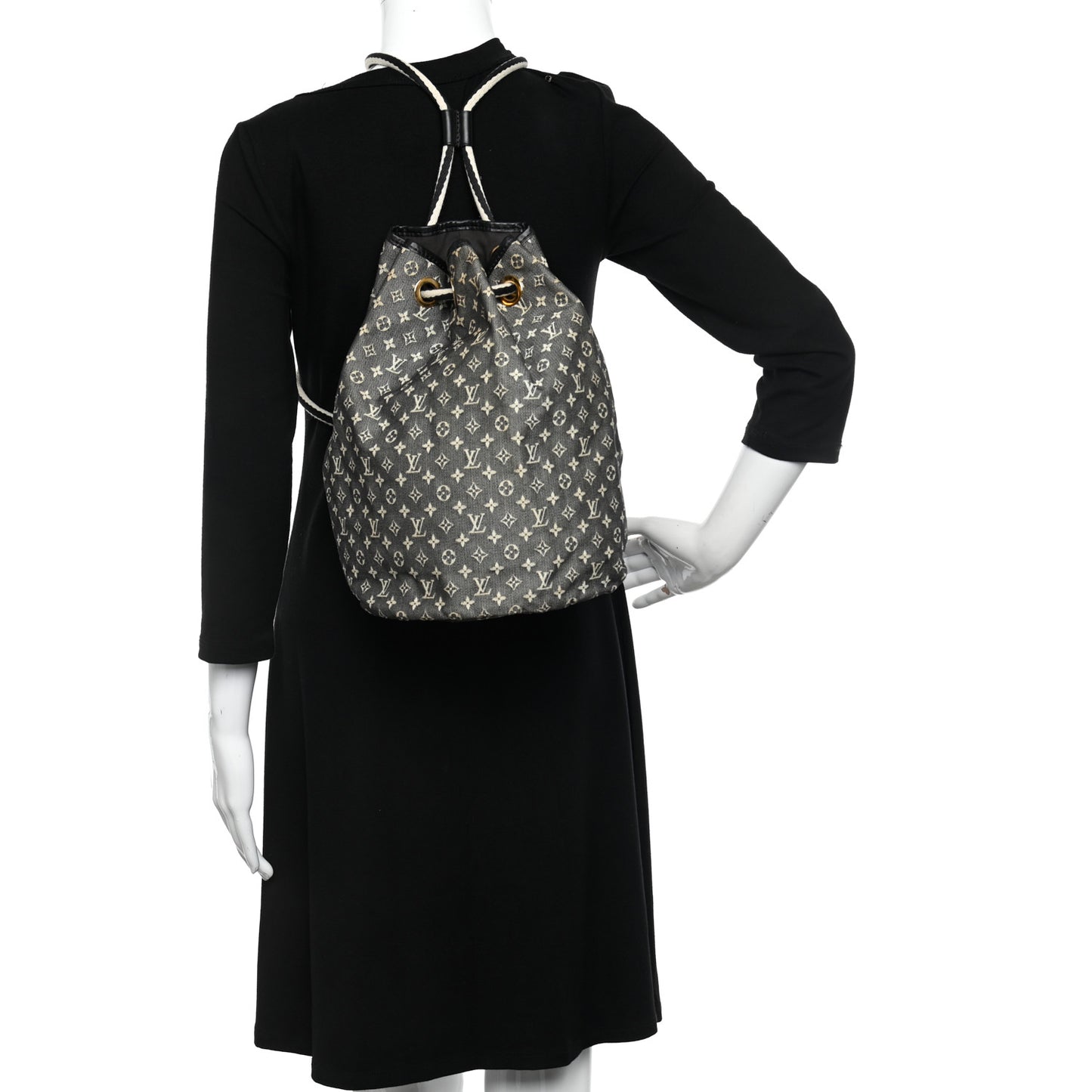 Mini Lin Monogram Betsy Backpack Black