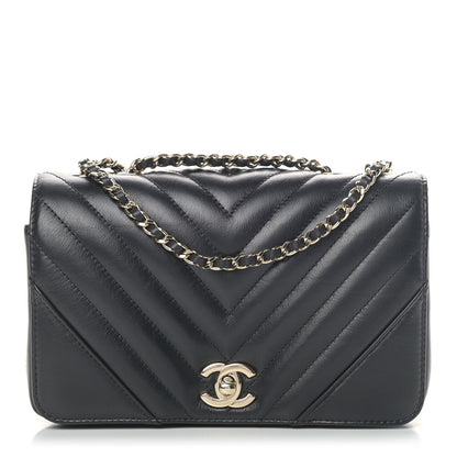 Chanel Calfskin Chevron Quilted Mini Statement Flap Black 1 of 4