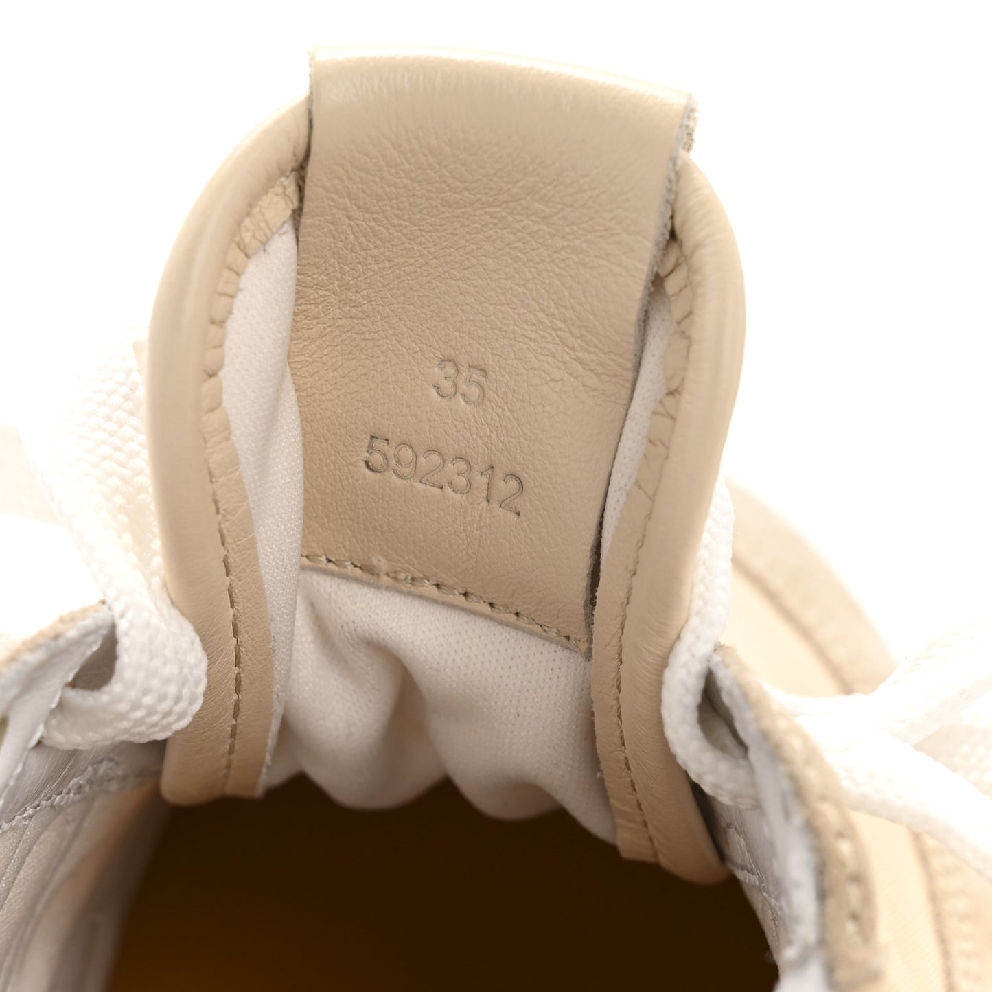 Nylon Suede Flow Runners Sneakers 35 Beige White