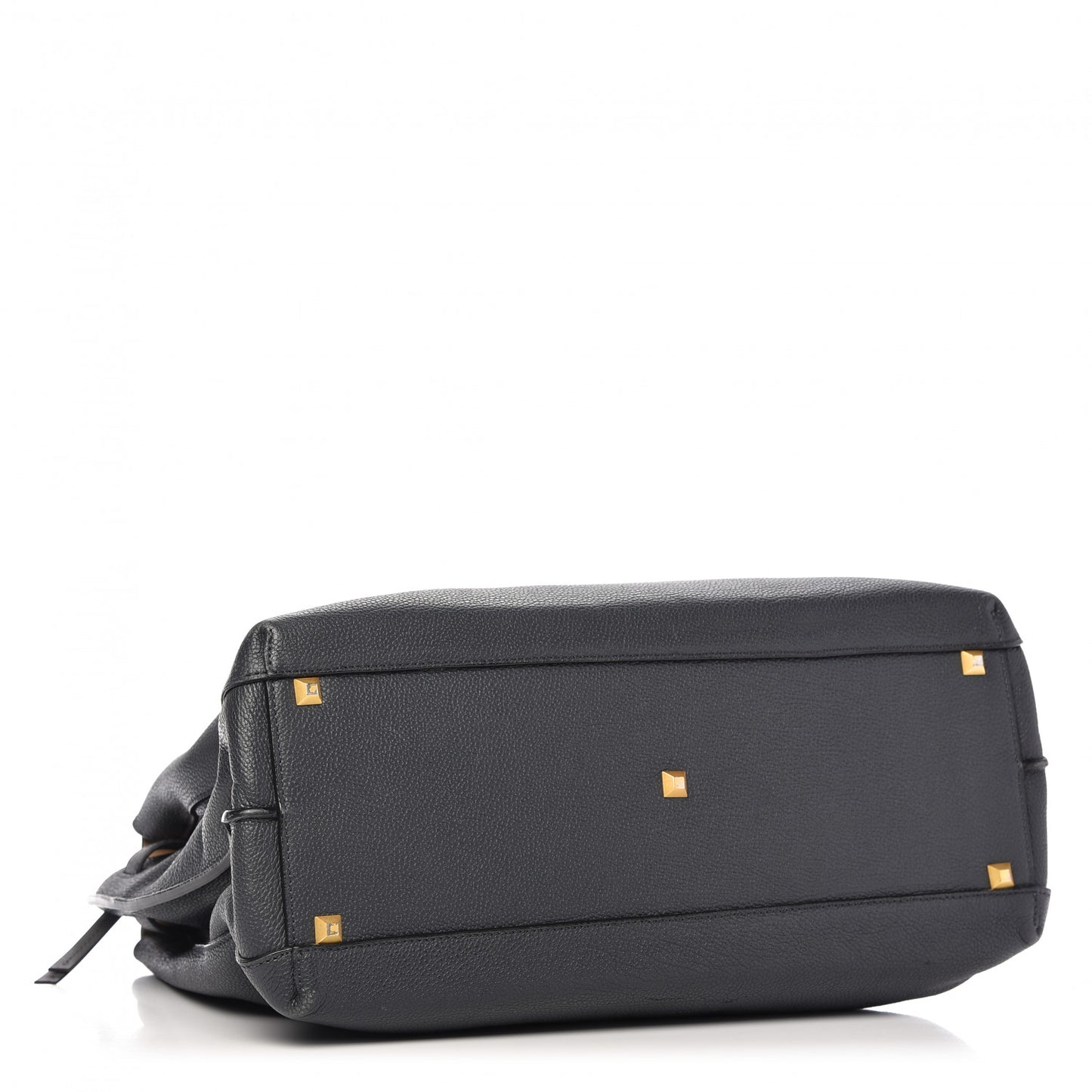Grained Calfskin Large Milla Tote Phantom Grey