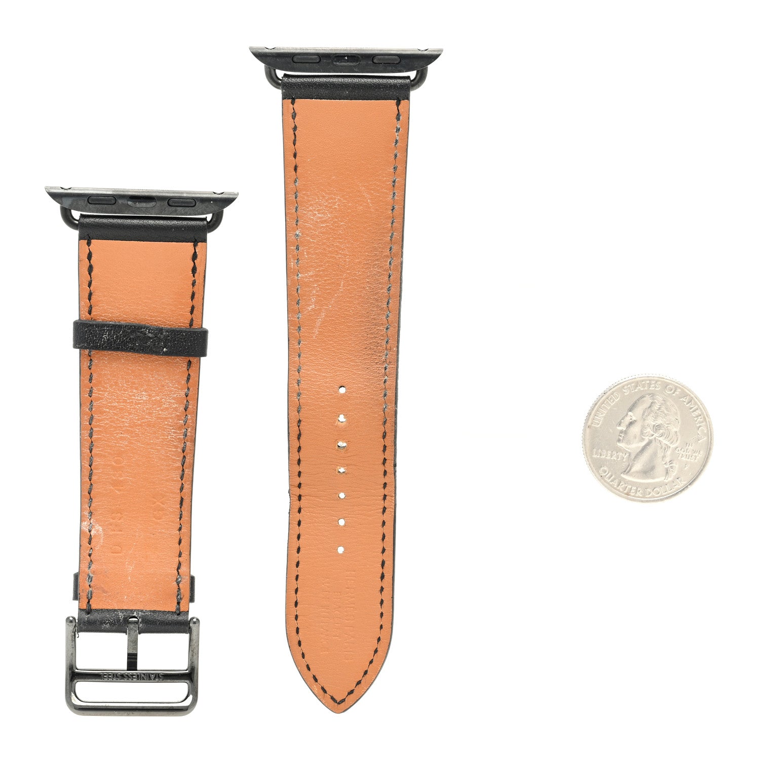 Hermes Swift 40mm Single Tour Apple Watch Strap Black 2 of 5