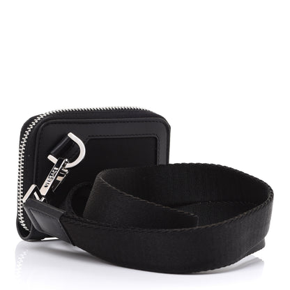 Versace Calfskin Nylon La Medusa Zip Around Lanyard Wallet Black 2 of 6