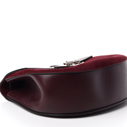 Chloe Suede Smooth Calfskin Drew Shoulder Bag Dark Purple 6 of 9