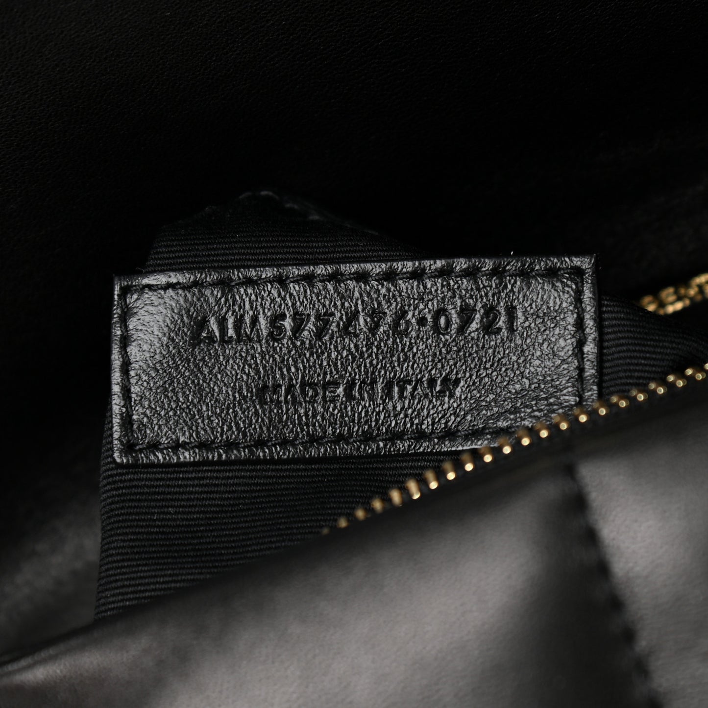 Lambskin Quilted Small Loulou Puffer Monogram Chain Satchel Black