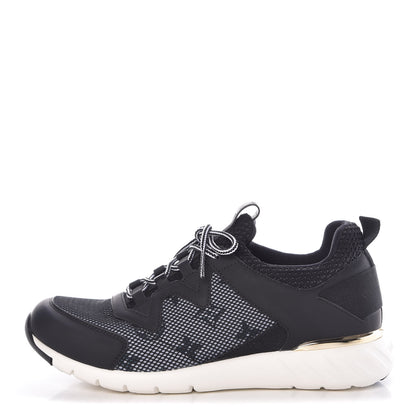 Louis Vuitton Technical Nylon Monogram Rubber Aftergame Sneakers 37.5 Black 1 of 8