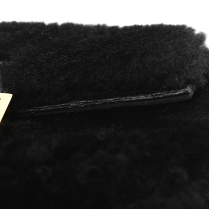 Fendi Shearling Shiny Nappa Micro Baguette Black 11 of 11