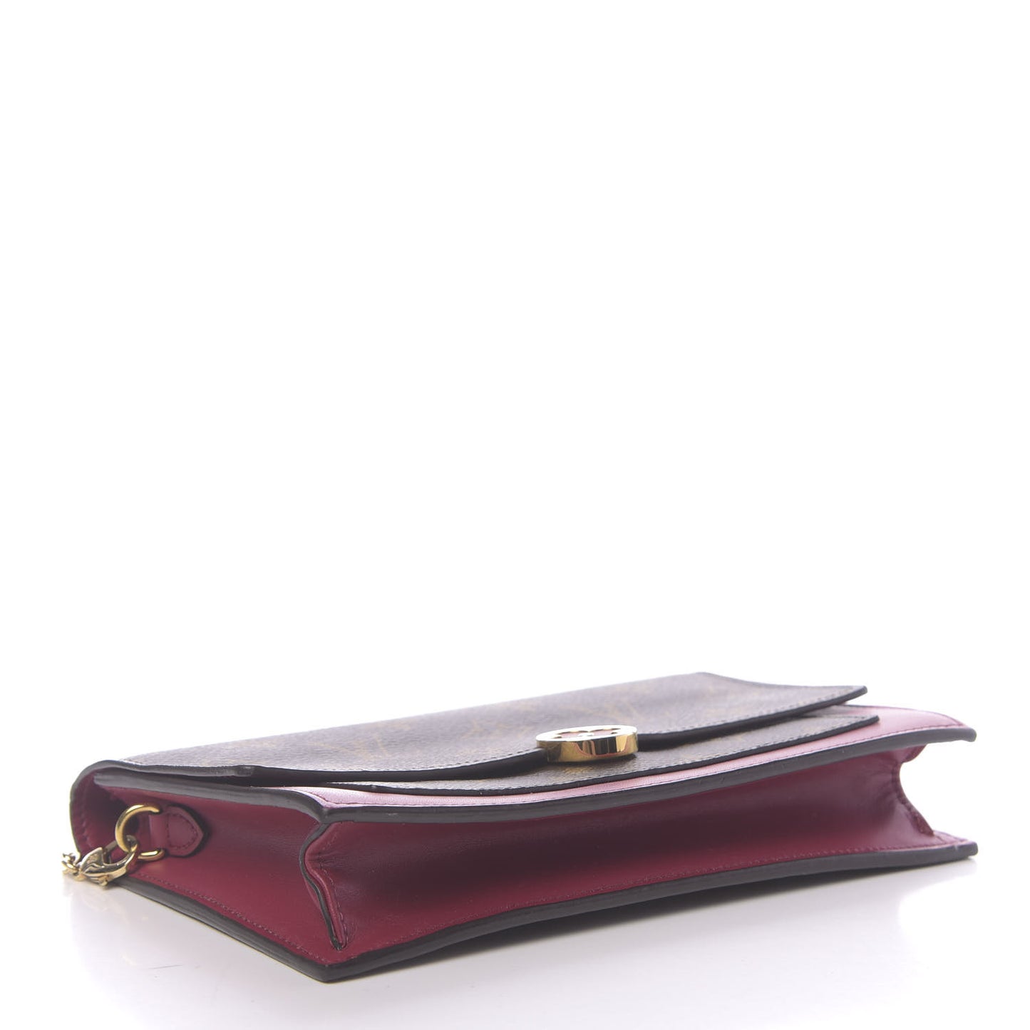 Monogram Flore Chain Wallet Fuchsia
