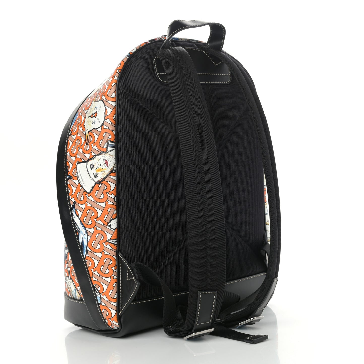 Coated Canvas Calfskin Monogram TB Jett Backpack Deep Orange