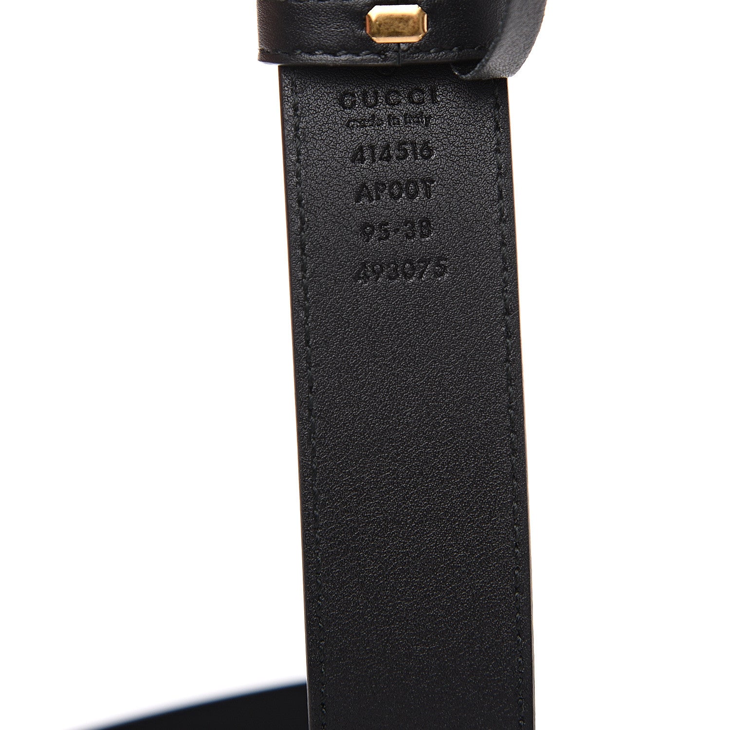 Gucci Calfskin Double G 30mm Belt 95 38 Black 4 of 5
