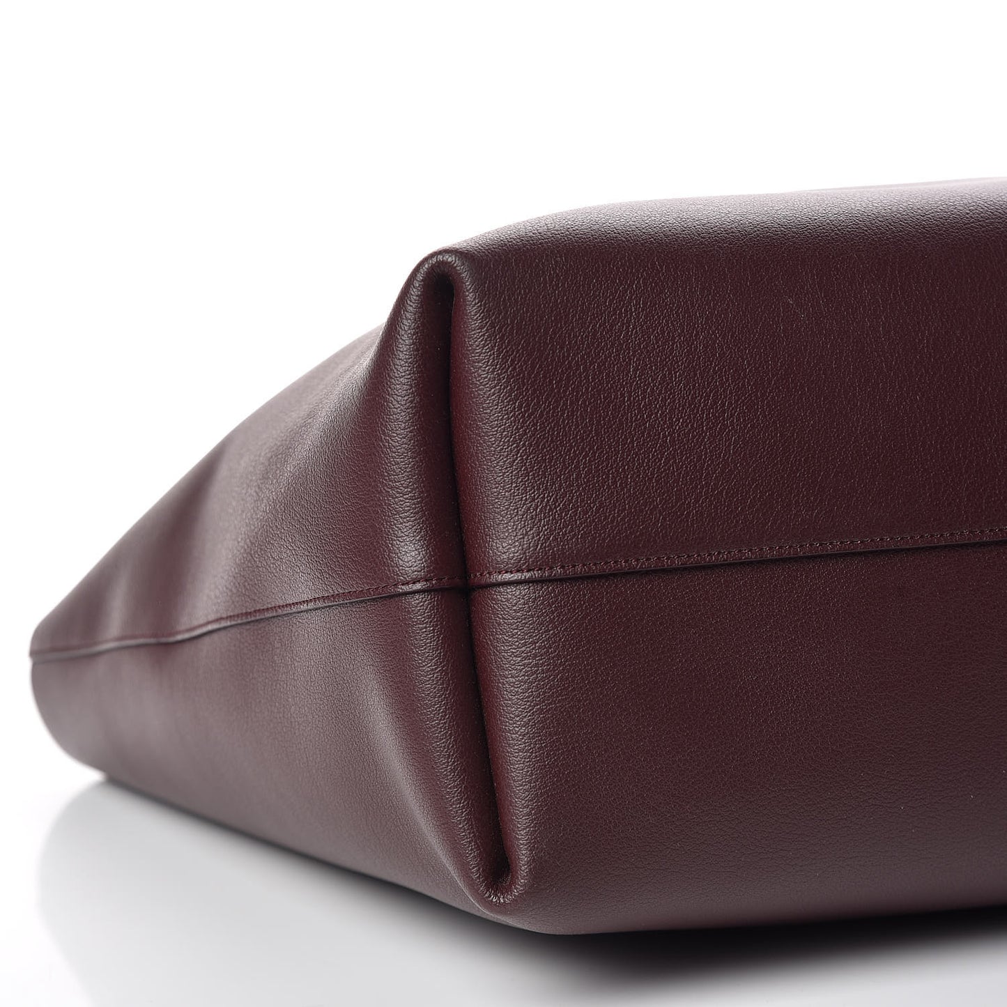 Calfskin Large Shopping Tote Bordeaux