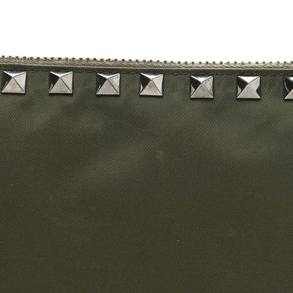 Valentino Garavani Nylon Rockstud Zip Pouch Army Green 11 of 13