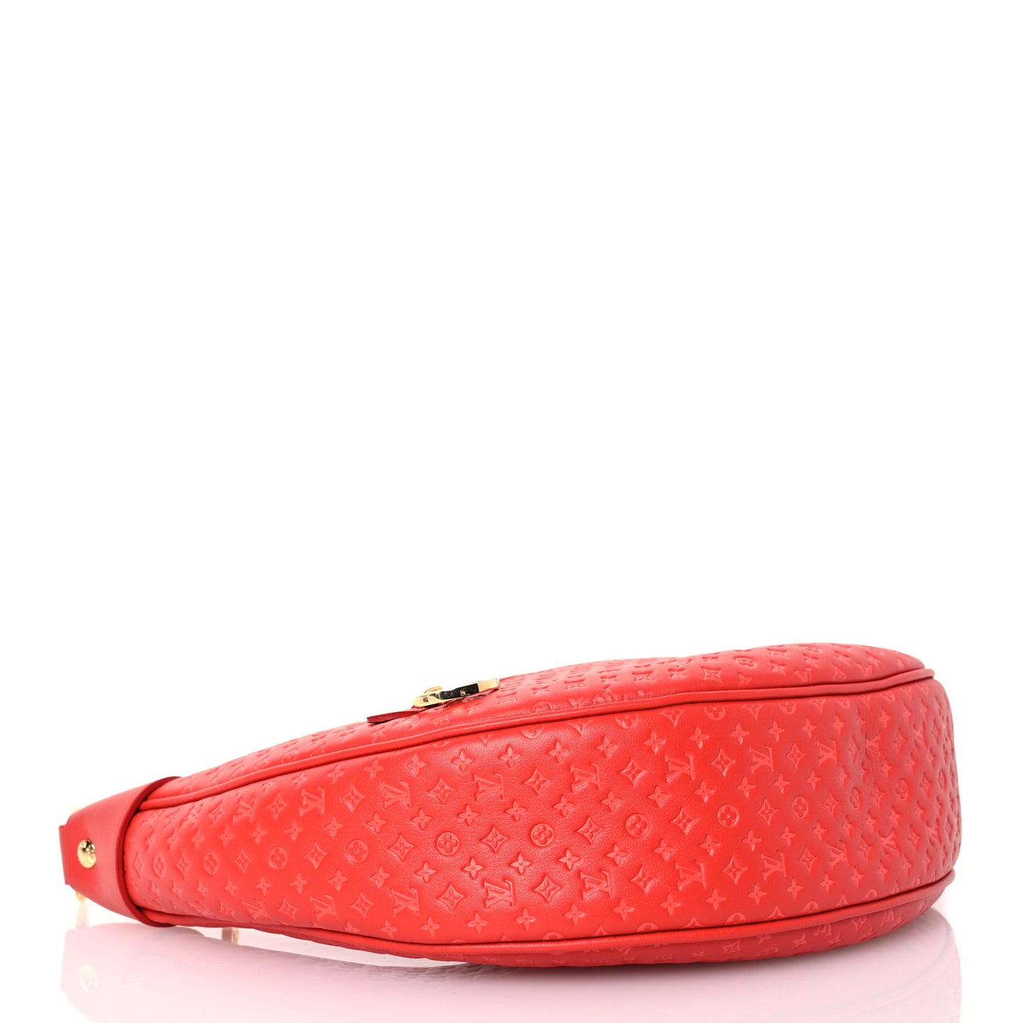 Calfskin Nanogram Embossed Loop PM Rouge