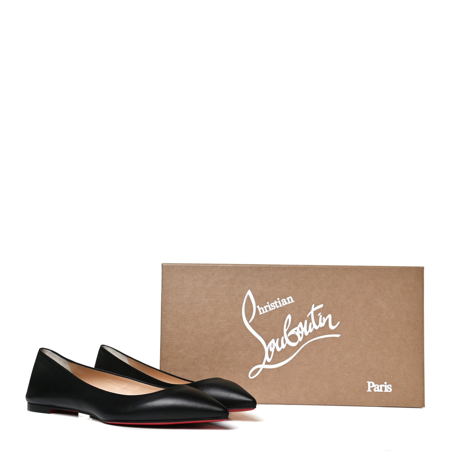 Christian Louboutin Shiny Nappa Ballalla Flats 38.5 Black 10 of 10