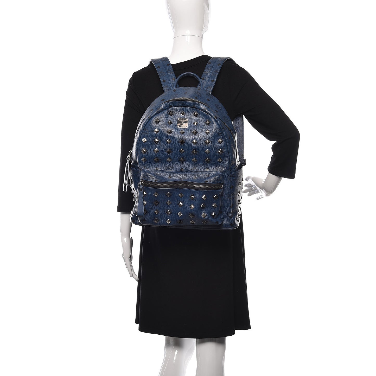 Visetos Medium Studded Stark Backpack Navy Blue