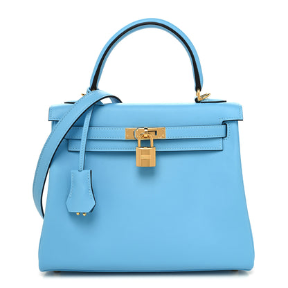 Hermes Swift Kelly Retourne 25 Celeste 1 of 11