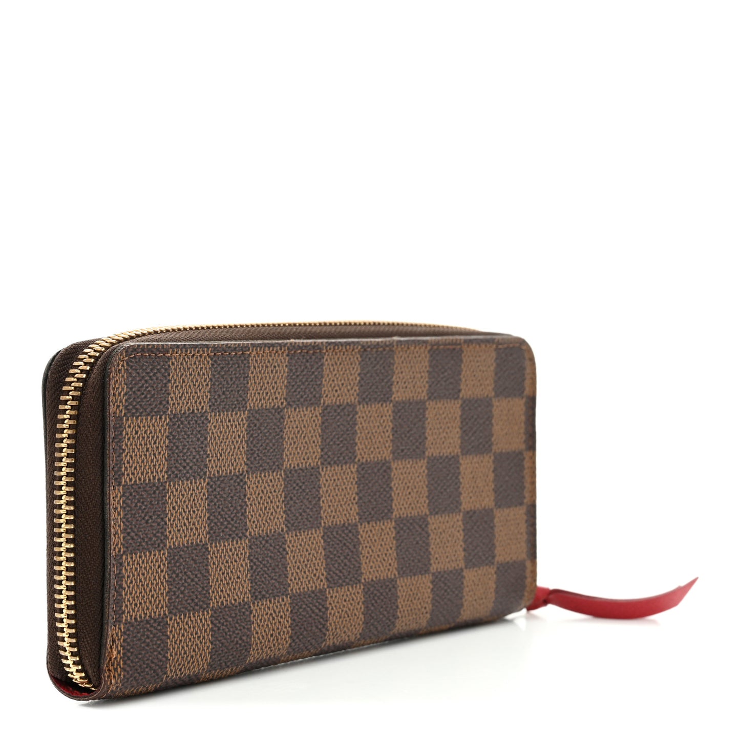 Damier Ebene Clemence Wallet Cherry