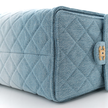 Chanel Washed Denim Quilted Medium Chanel 25 Handbag Blue 11 of 11