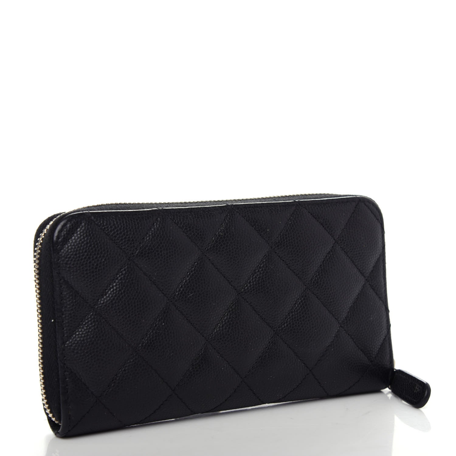 Chanel Caviar Quilted Medium Zip Around Wallet Black 3 of 11