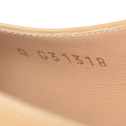 Chanel Goatskin Grosgrain Cap Toe CC Slingback Pumps 39 Beige Black 8 of 10