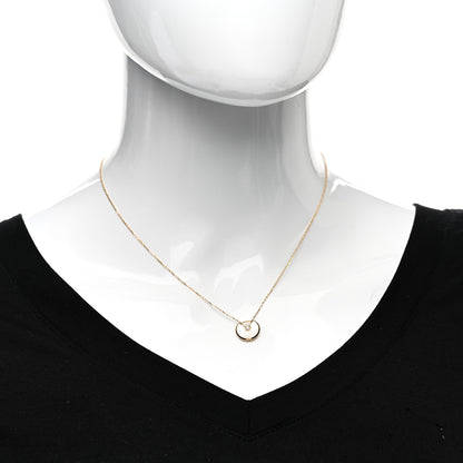 Cartier 18K Yellow Gold Diamond Mother of Pearl XS Amulette de Cartier Pendant Necklace 2 of 5