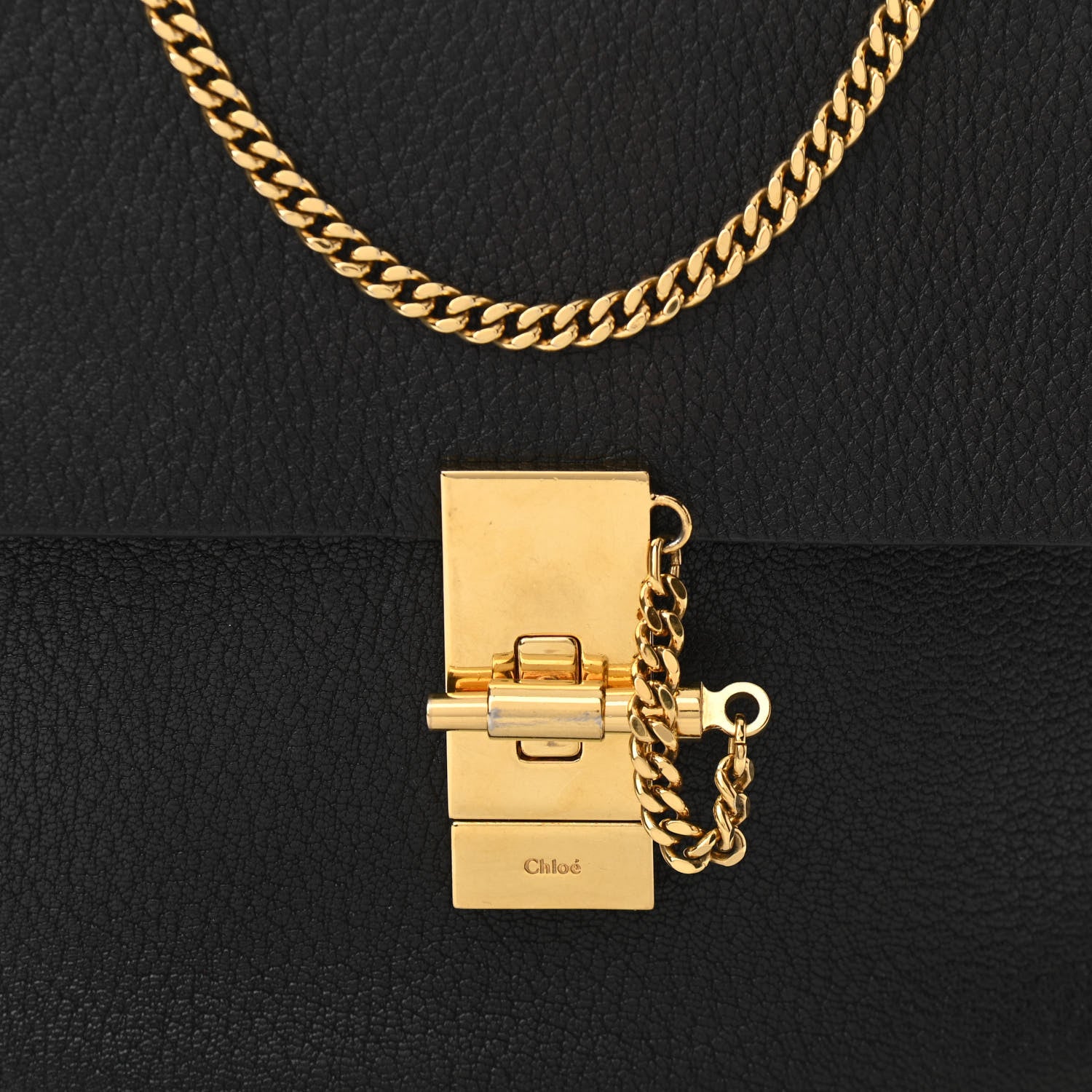 Chloe Grained Lambskin Drew Shoulder Bag Black 7 of 9