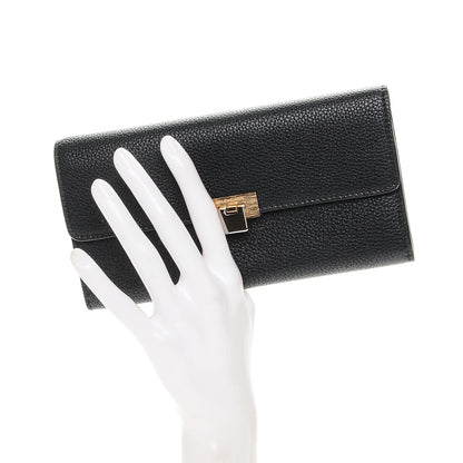 Balenciaga Calfskin Le Dix Continental Wallet Black 2 of 7