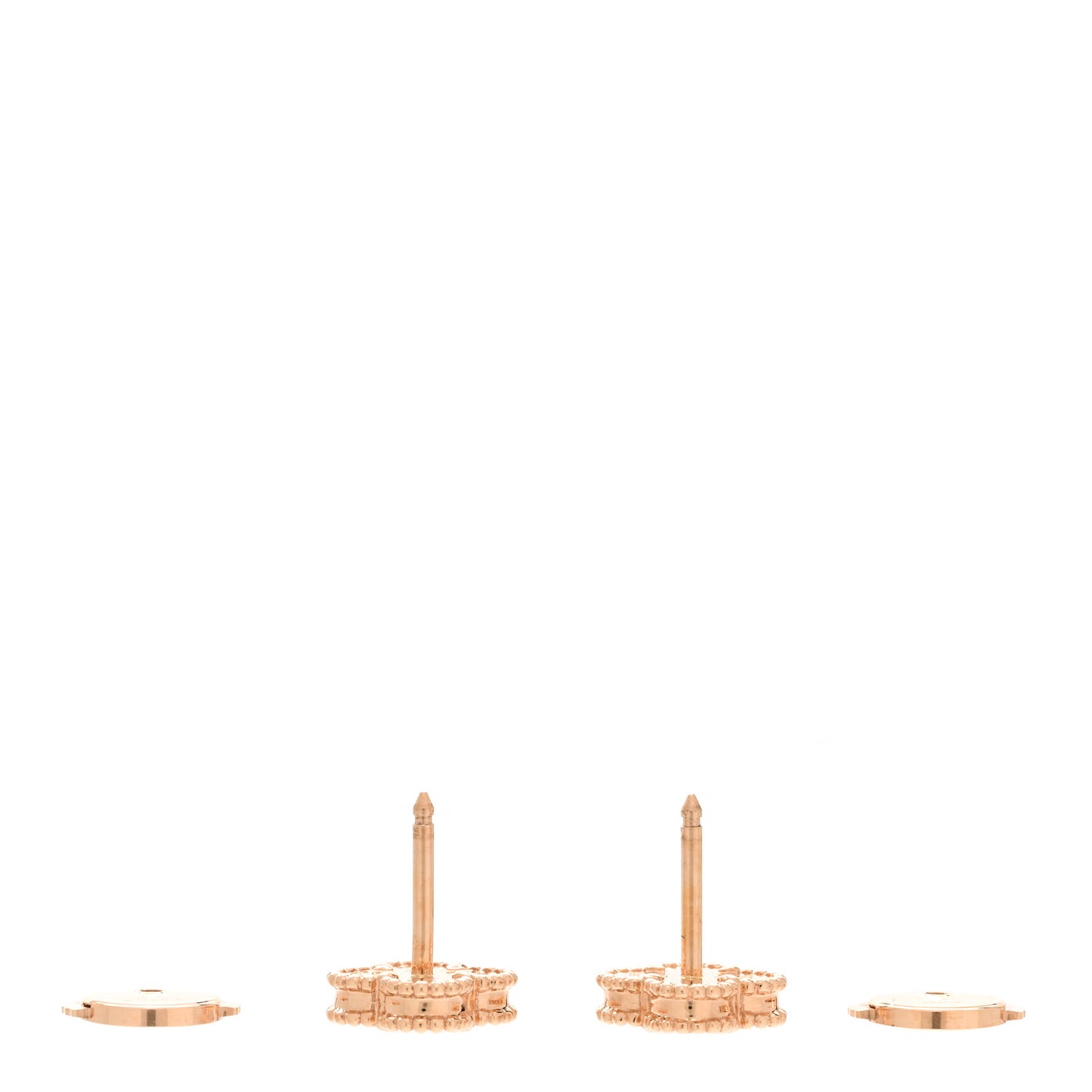 18K Rose Gold Carnelian Sweet Alhambra Earrings