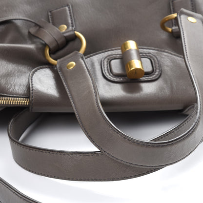 Saint Laurent Calfskin Muse Messenger Bag Grey 10 of 10