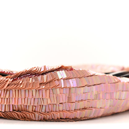 Fendi Sequin Beaded Baguette Pink Dark Brown 8 of 13