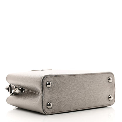 Louis Vuitton Metallic Calfskin Capucines BB Etain 4 of 9