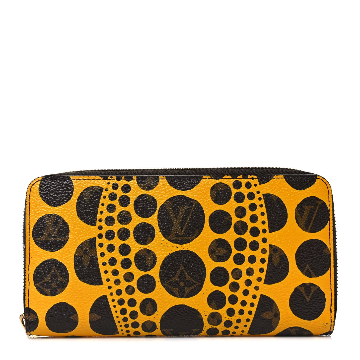 Monogram Kusama Pumpkin Dots Zippy Wallet Yellow