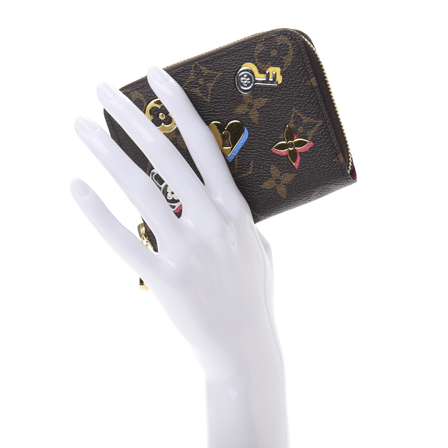 Louis Vuitton Monogram LV Love Lock Zippy Coin Purse 2 of 9
