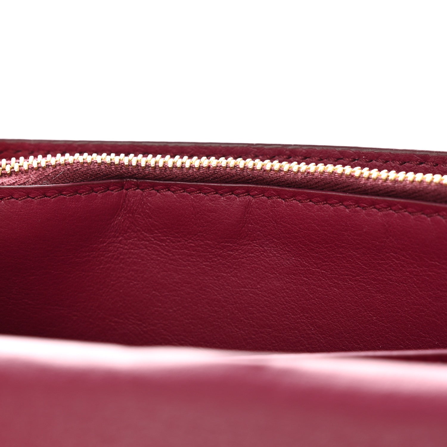 Celine Grained Calfskin Medium Trotteur Multifunction Flap Wallet Plum 10 of 15