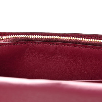 Celine Grained Calfskin Medium Trotteur Multifunction Flap Wallet Plum 10 of 15