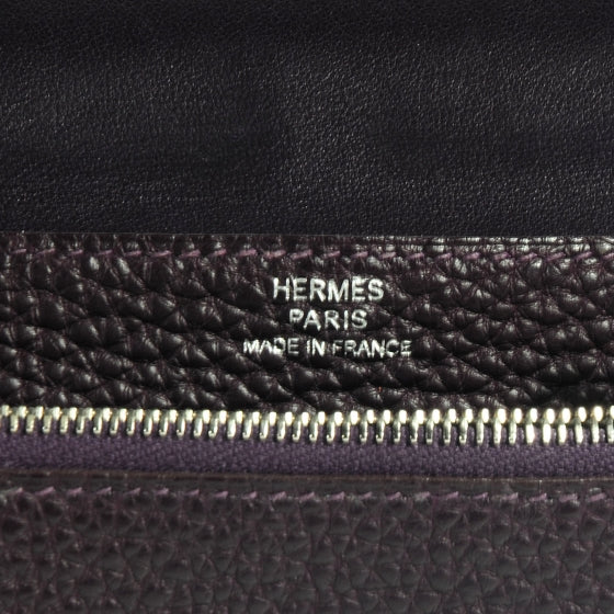 Hermes Togo Dogon Compact Wallet Raisin 7 of 8