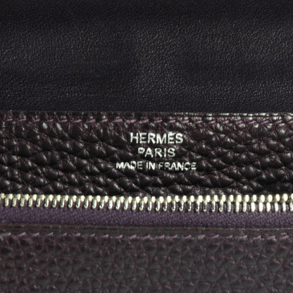 Hermes Togo Dogon Compact Wallet Raisin 7 of 8