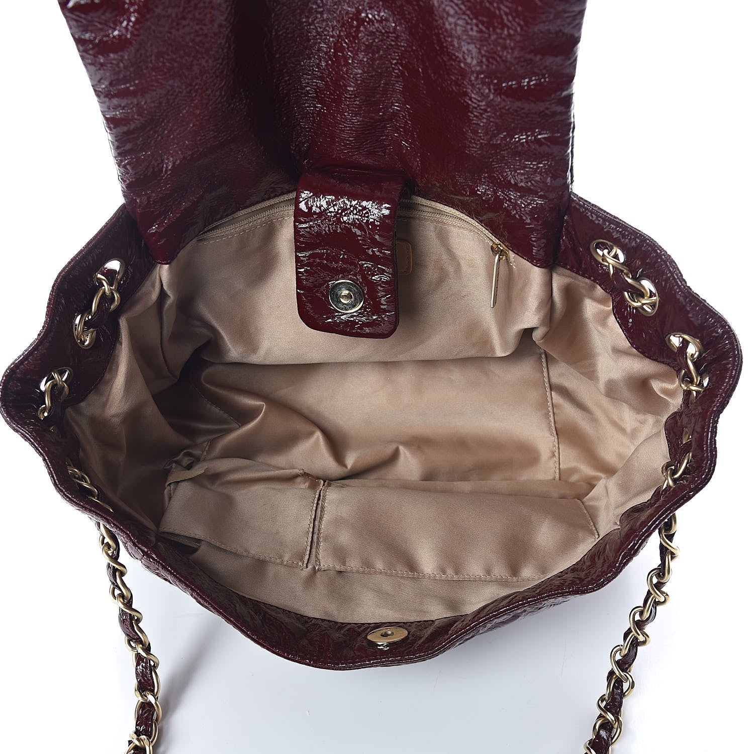 Chanel Vinyl Medium Rock and Chain Flap Bordeaux 5 of 10