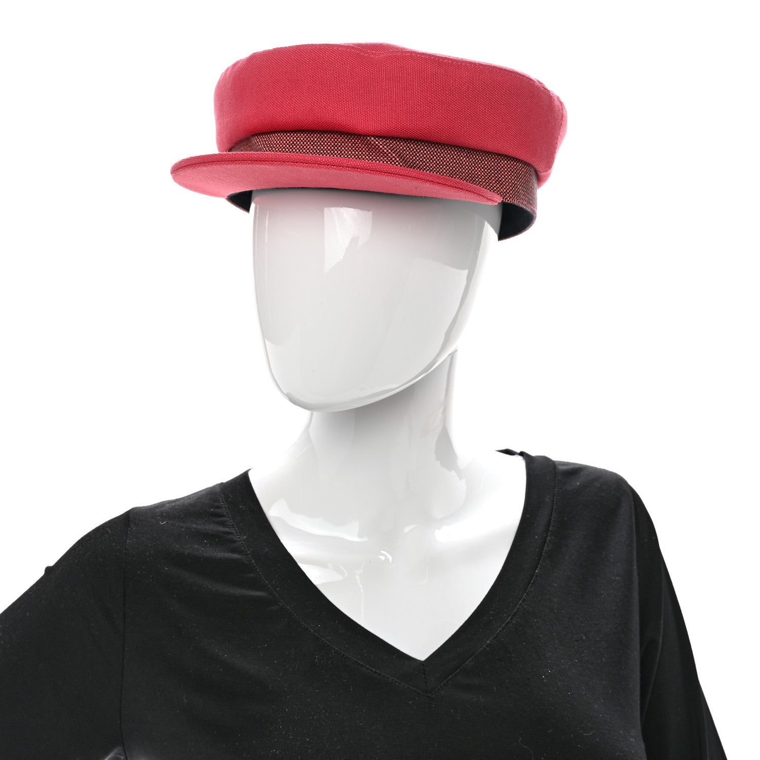Hermes Toile De Chanvre Cotton Stretch Cavale Pop Cap 58 Rose 2 of 11
